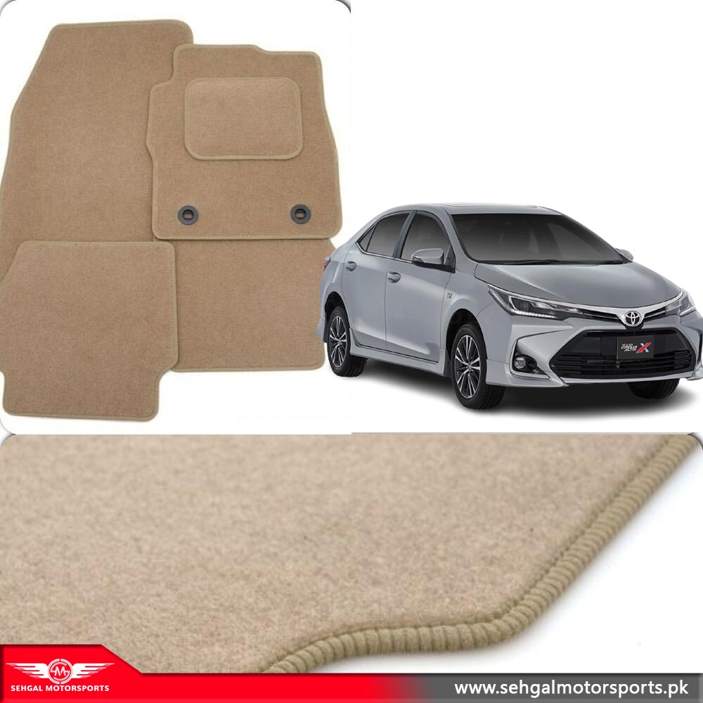 Toyota Corolla Carpet Floor Mat Beige Model 2017-2021