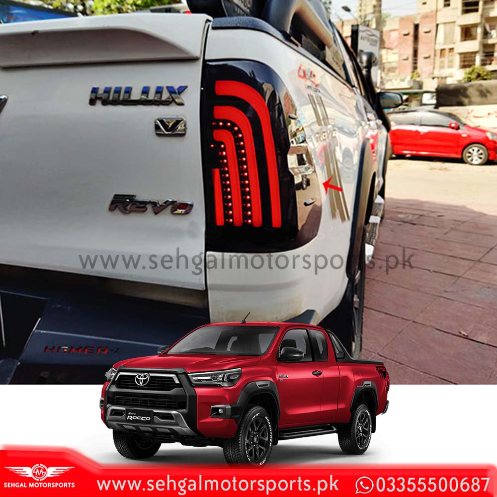 Toyota Hilux Revo Back Light V3 (4 Line Smoke) - Model 2016-2021