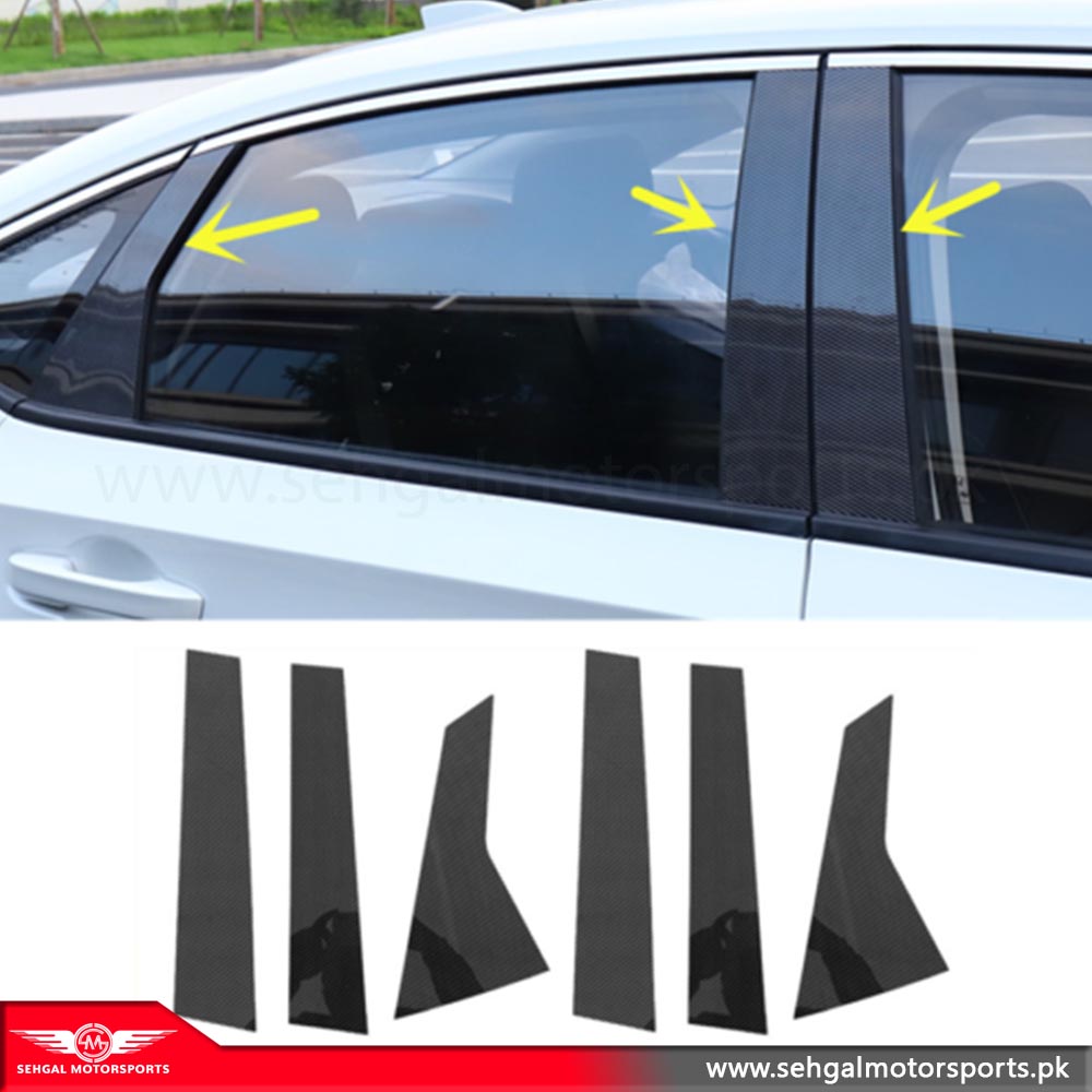 Honda Civic Door Pillar Trim Set Glossy Model 2022-2023