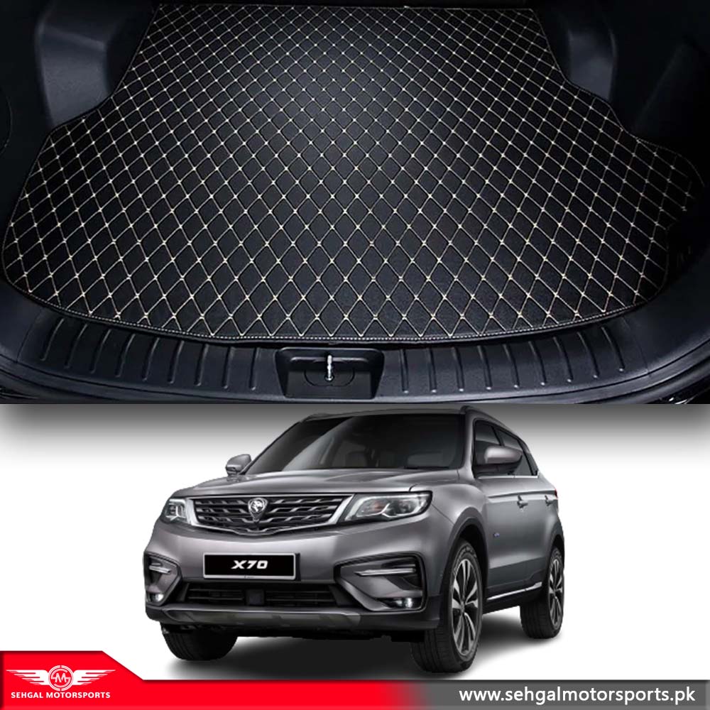 Proton X70 7D Eco Trunk Mat Black With Beige Model 2021-2022