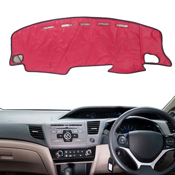 Honda Civic Dashboard Mat Synthetic Leather Red Model 2016-2021