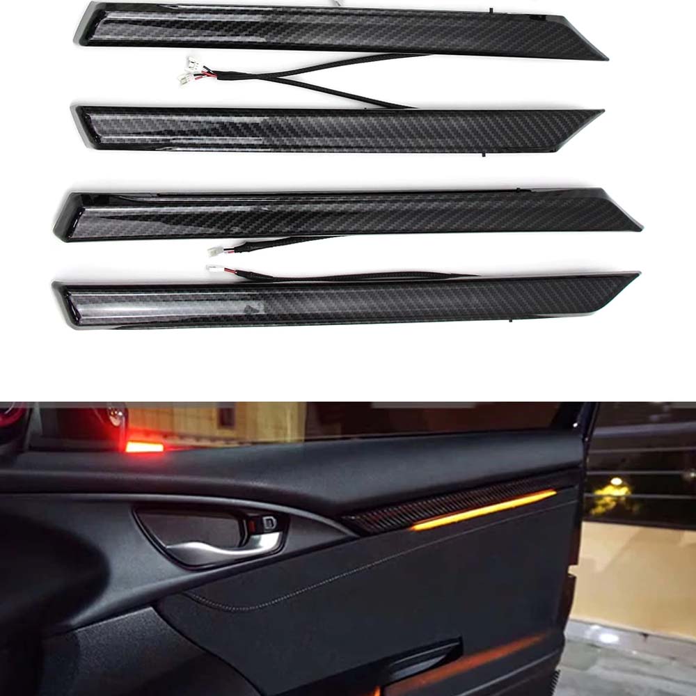 Honda Civic Interior Carbon Fiber Door Illumination Kit RGB  - Model 2016-2021