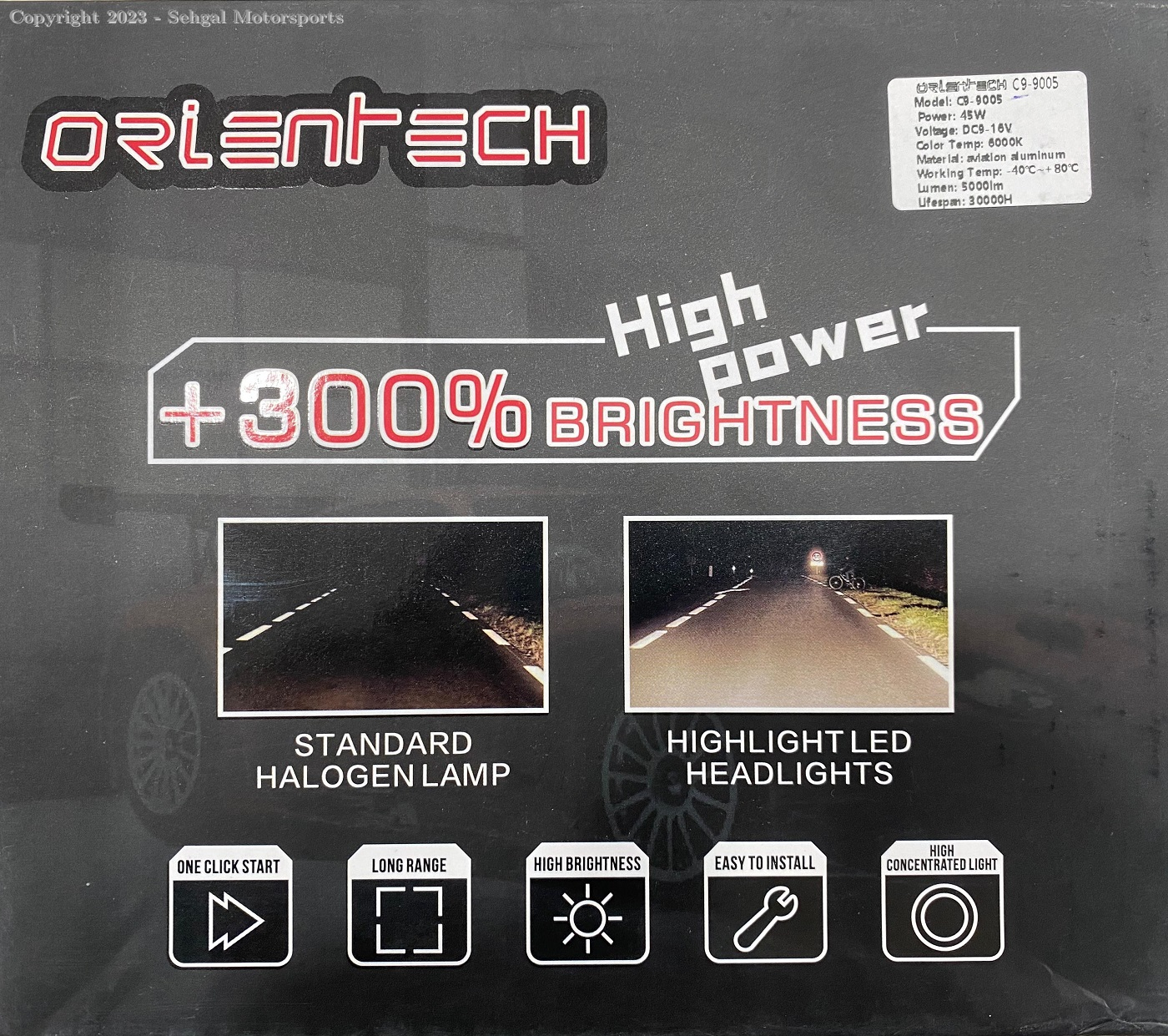 OrienTech C9-9005 45W, 3450 lumen.