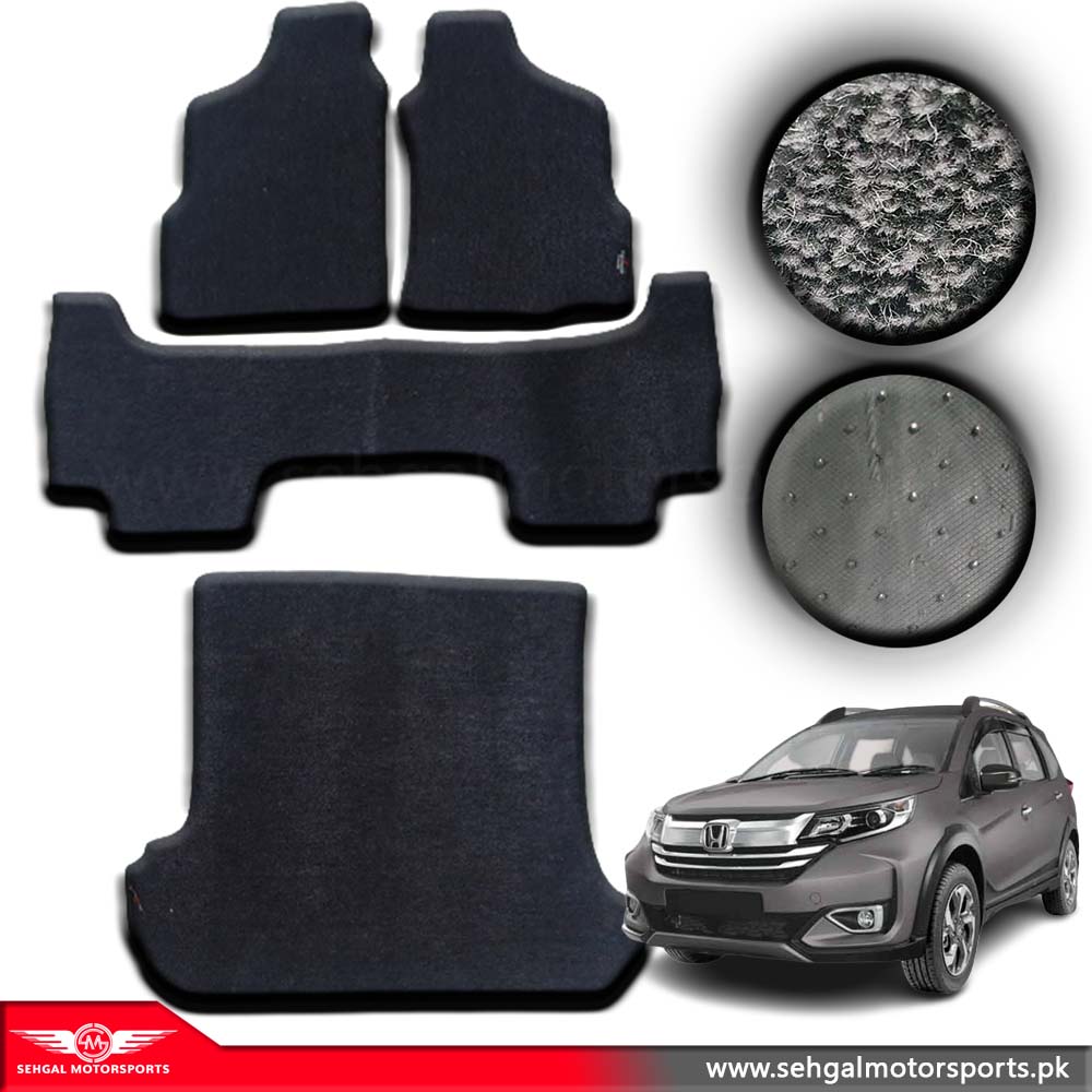 Honda BRV Carpet Floor Mat Special Black/Gray 4Pcs Model 2017-2020