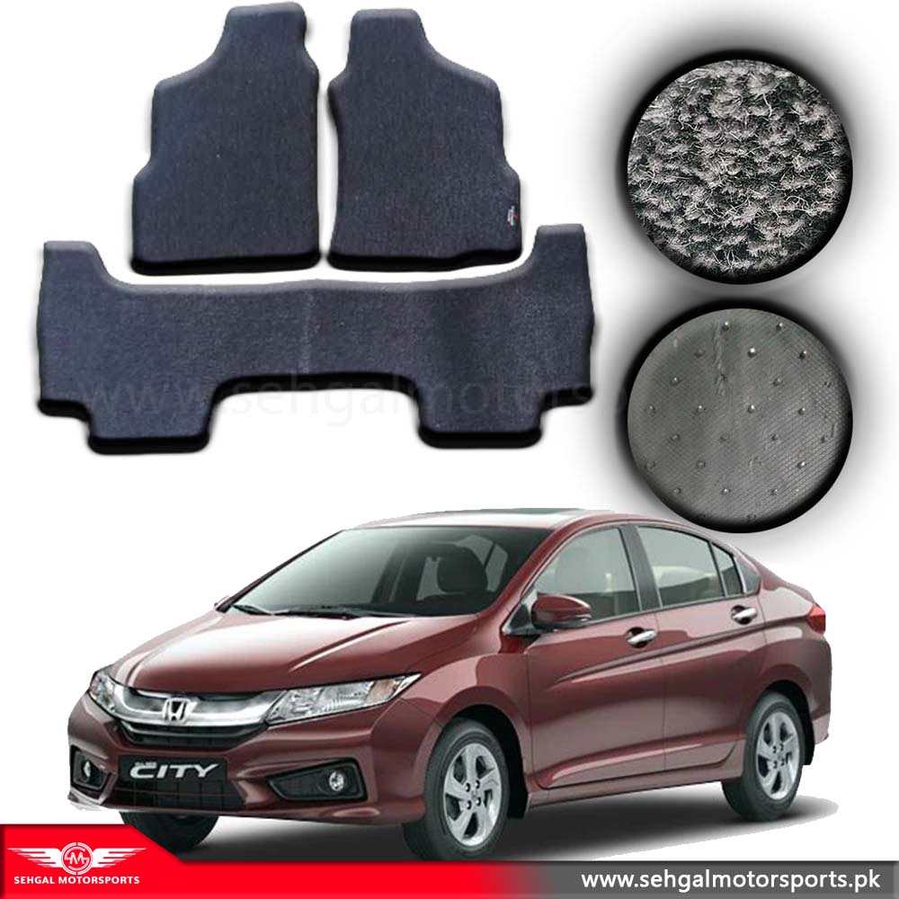 Honda City Carpet Floor Mat Special Black/Gray Model 2009-2020