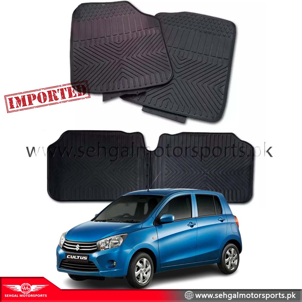 Suzuki Cultus Rubber Floor Mat Black (Imported) Model 2017-2022