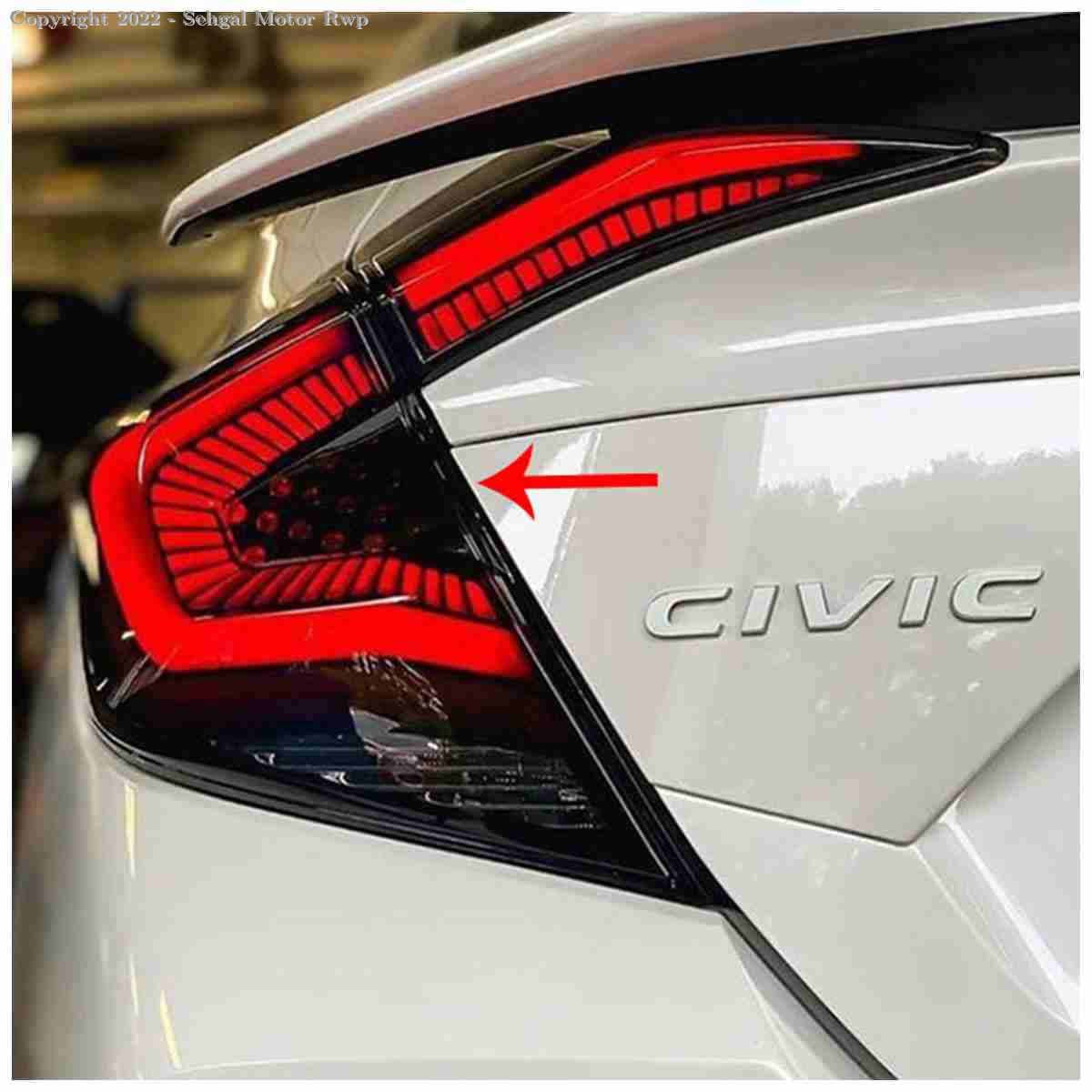 Honda Civic Back Light Red Snake Style Model 2017-2021