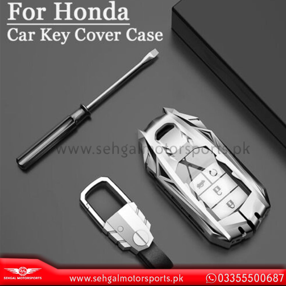 Honda Civic Zinc Key Cover Metal Mix Design Model 2017-2021