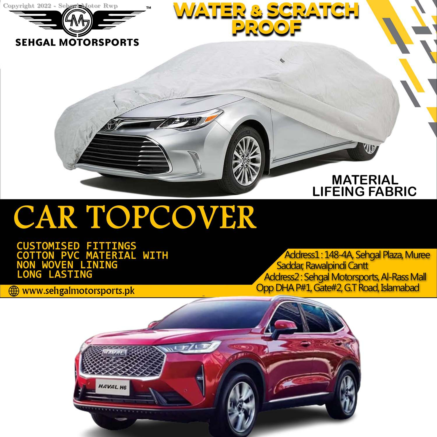Haval H6, Glory, MG, Top Cover Lifeing Model 2021-2023
