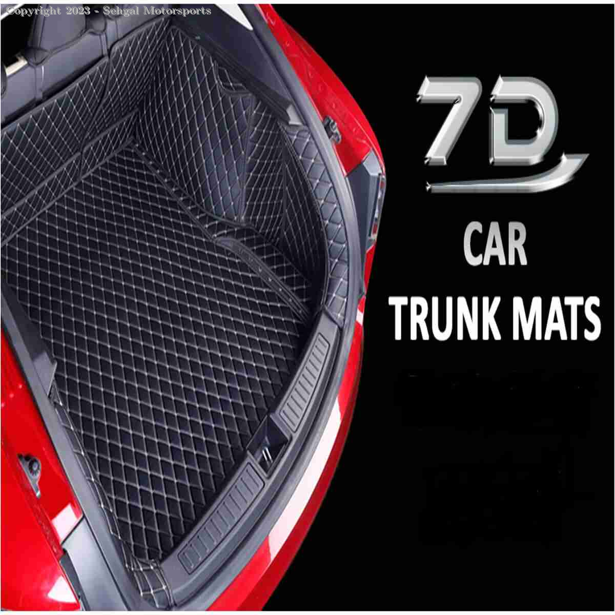 Hyundai Elantra 7D Eco Trunk Mat Black with Red Model 2020-2021