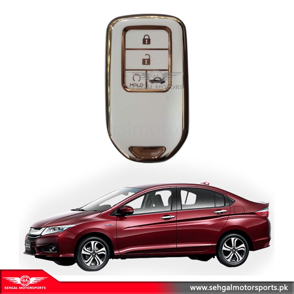 Honda City Grace Gold Line TPU Silver Key Cover Model 2022-2023