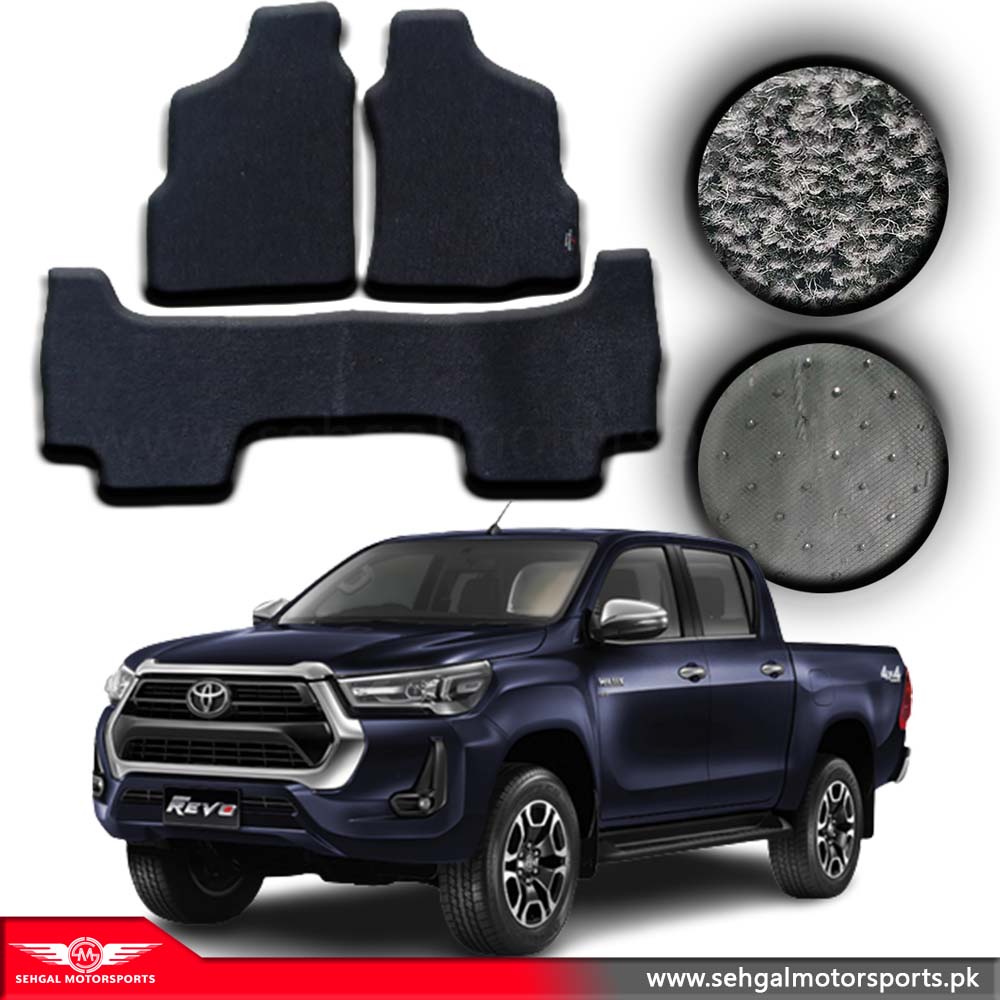 Toyota Hilux Revo Carpet Floor Mat Special Black/Gray Model 2017-2022