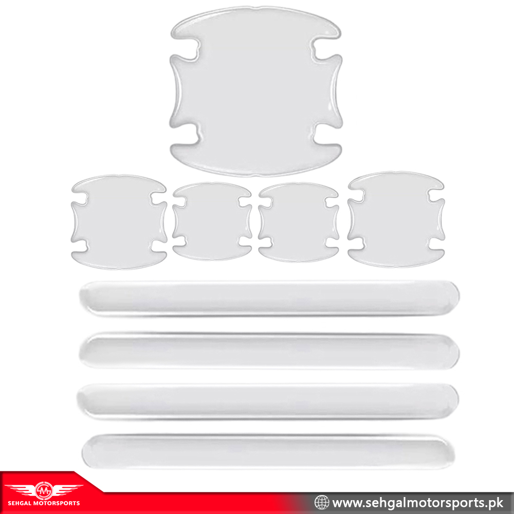 Universal Transparent Door Handle & Bowl Protector Without Logo (8pcs)