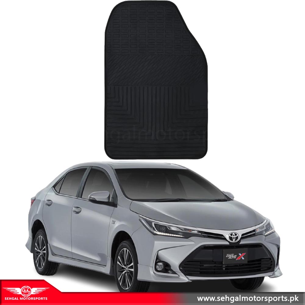 Toyota Corolla Latex Rubber Mat (Imported )Black Model 2017-2021