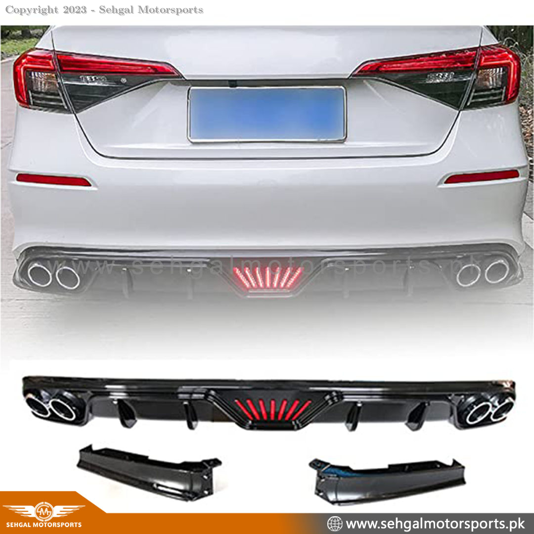 Honda Civic Back Bumper Diffuser Model 2022-2023