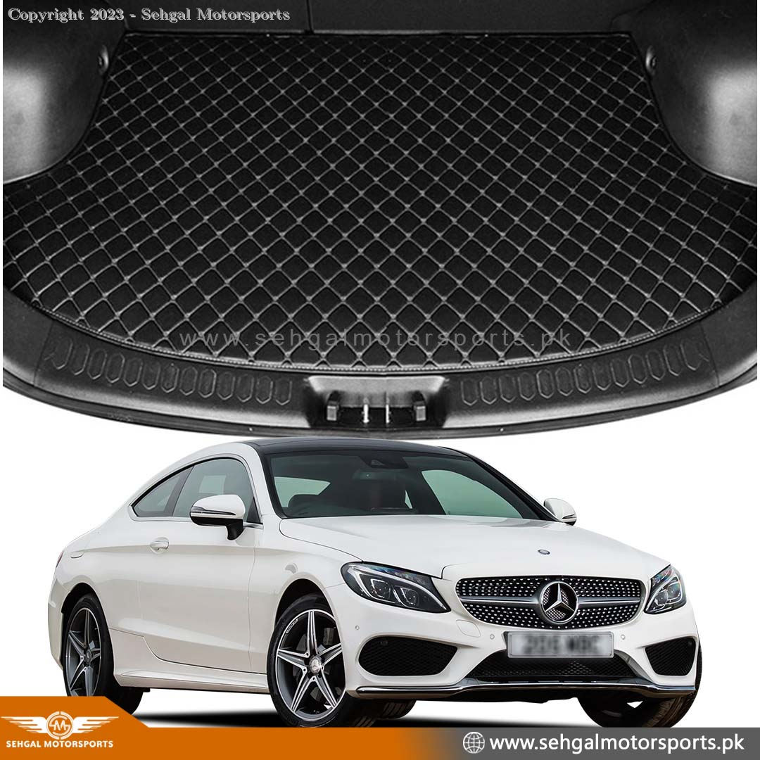 Mercedez Benz C200 7D Eco Trunk Mat Black With Black Stitch Model 2008-2021