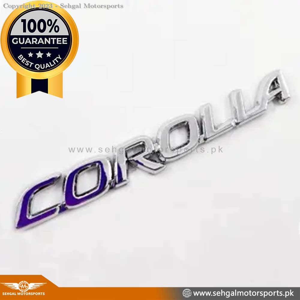 "Corolla" Trunk Monogram Small Model: 2009-2023 Chrome Genuine