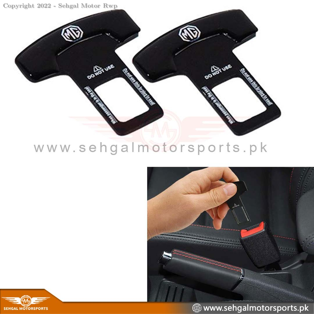 MG Mini Plastic Seat Belt Clip Black Pair