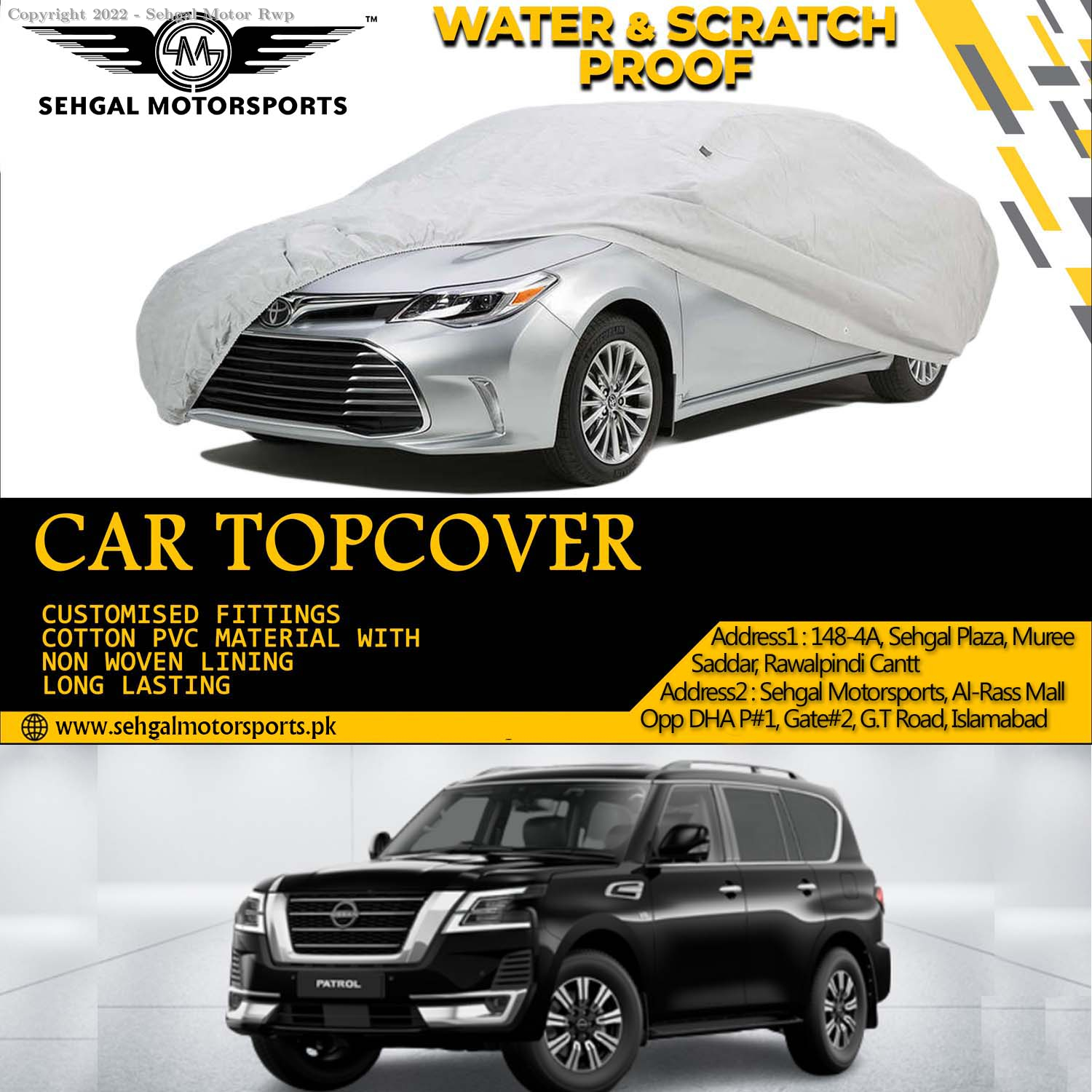 Nissan Petrol Top Cover Microfiber Model 2015-2022