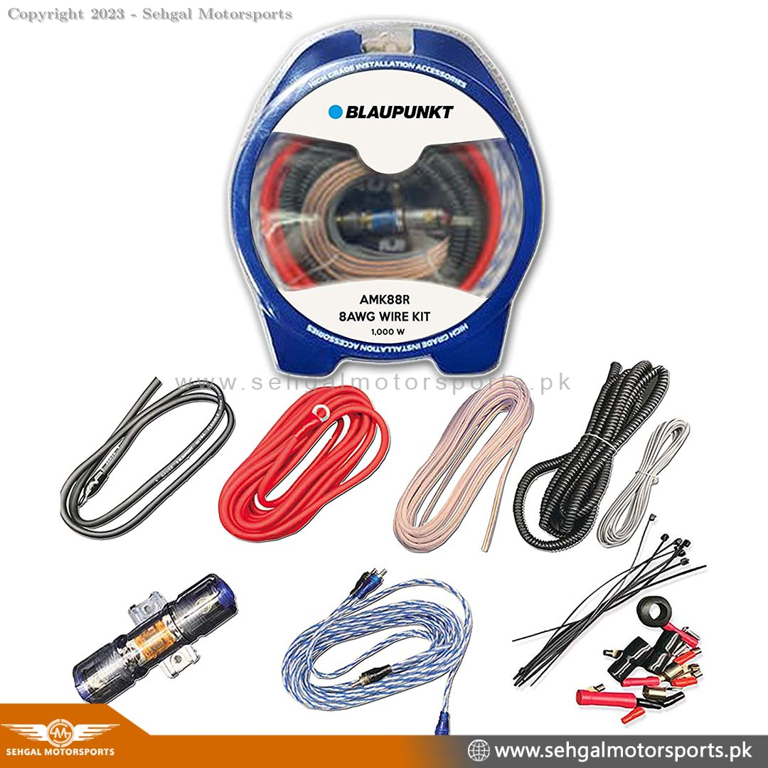 Blaupunkt Car Audio Amplifier 8 Gauge Wiring Kit RED