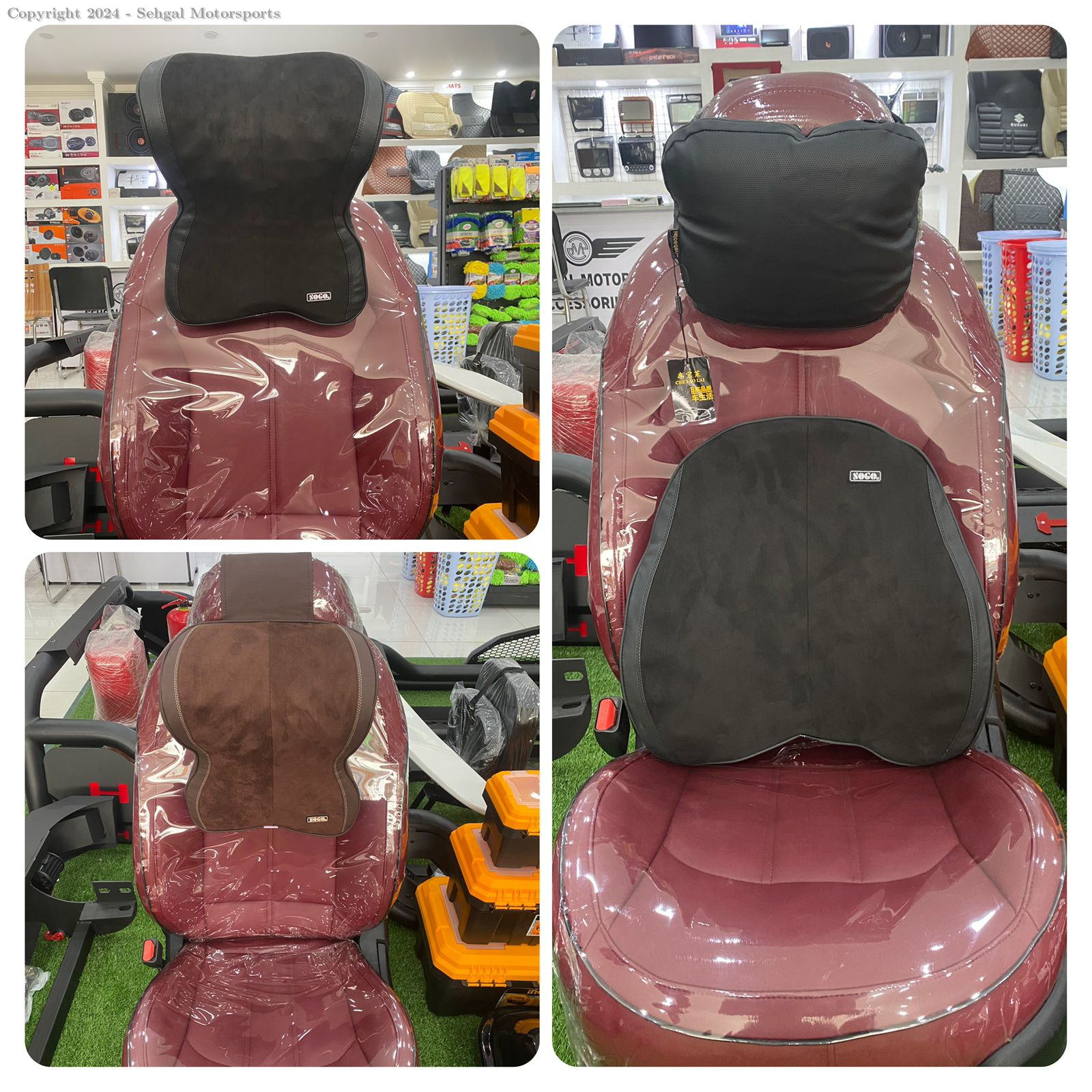 MotorSports Neck / Cervical Support  ( Leather/Velvet ) China.