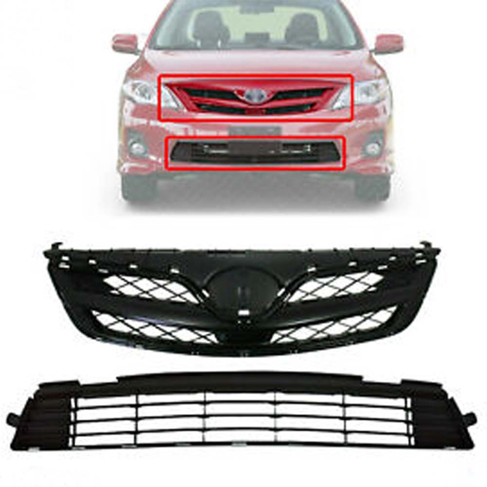Toyota Corolla Chrome Grill Upper and Lower Model 2009-2012