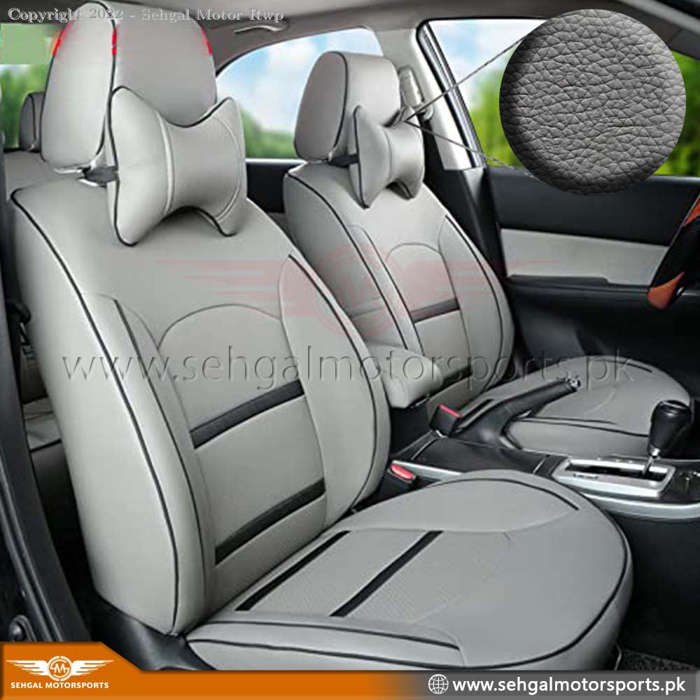 RKR Jeep Seat Cover Leather Back Color Gray