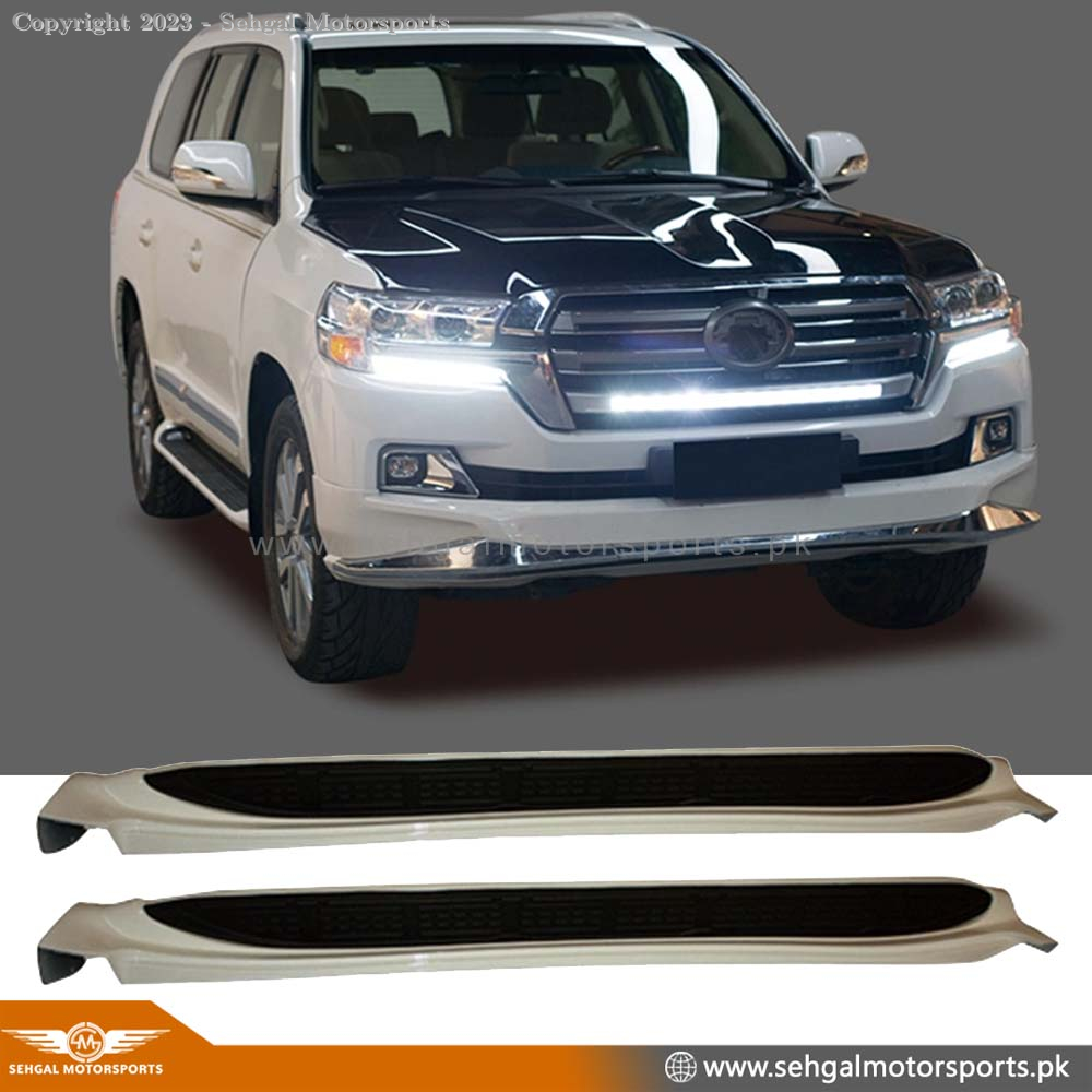 Toyota Land Cruiser FJ200 Side Step Cover LED (Black) Model 2008-2021