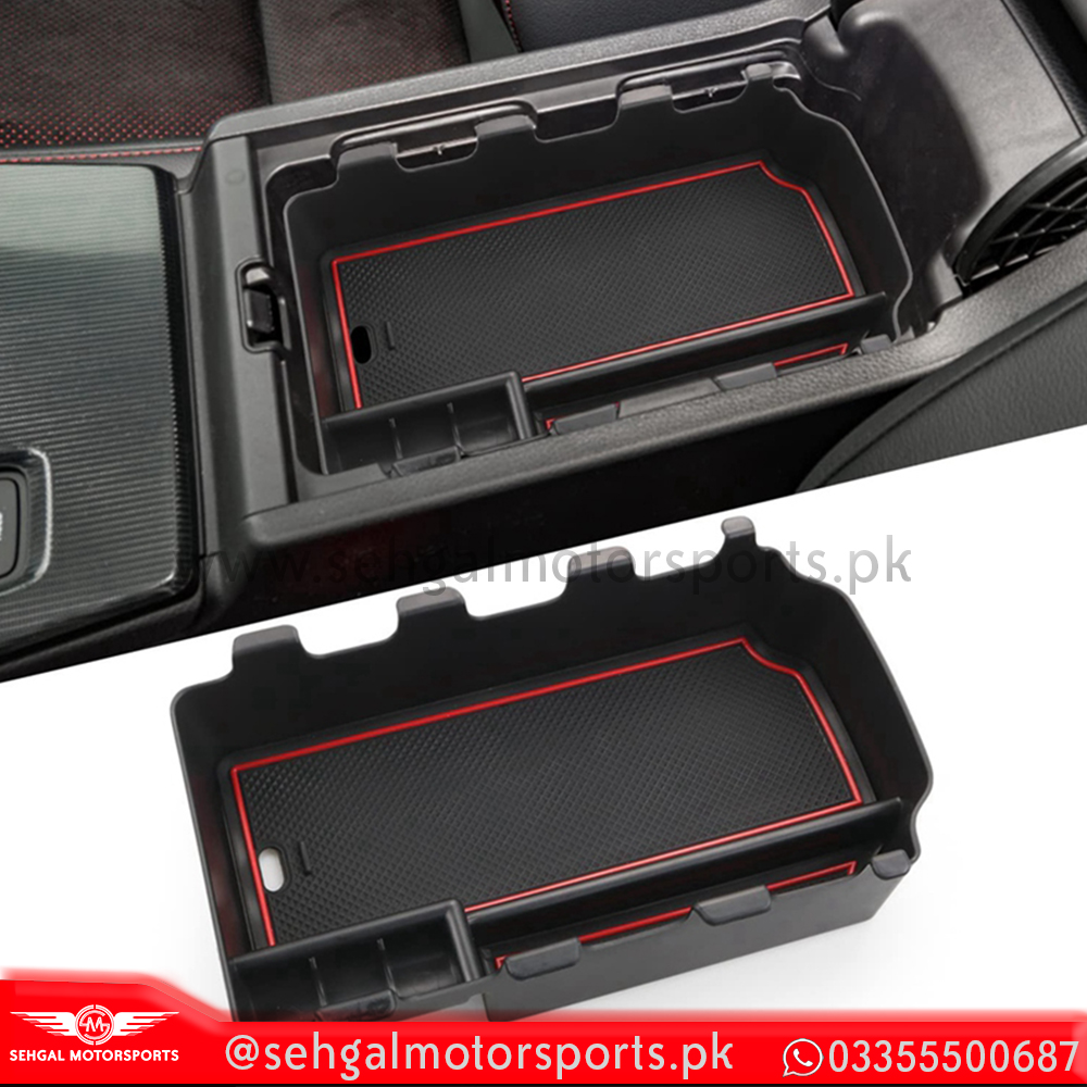 Honda Civic Arm Rest Cover Carbon Fiber Black - Model 2022-2023