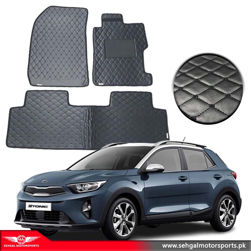 Kia Stonic 7D Eco Floor Mat Black with Black Stitch Model 2020-2022