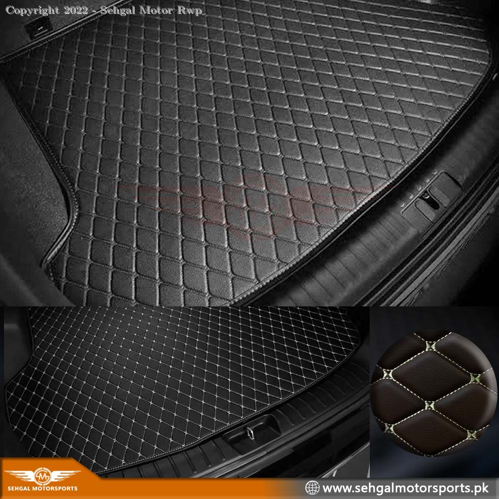 Toyota Corolla 7D Eco Trunk Mat Black With Black Stitch Model 2005-2009