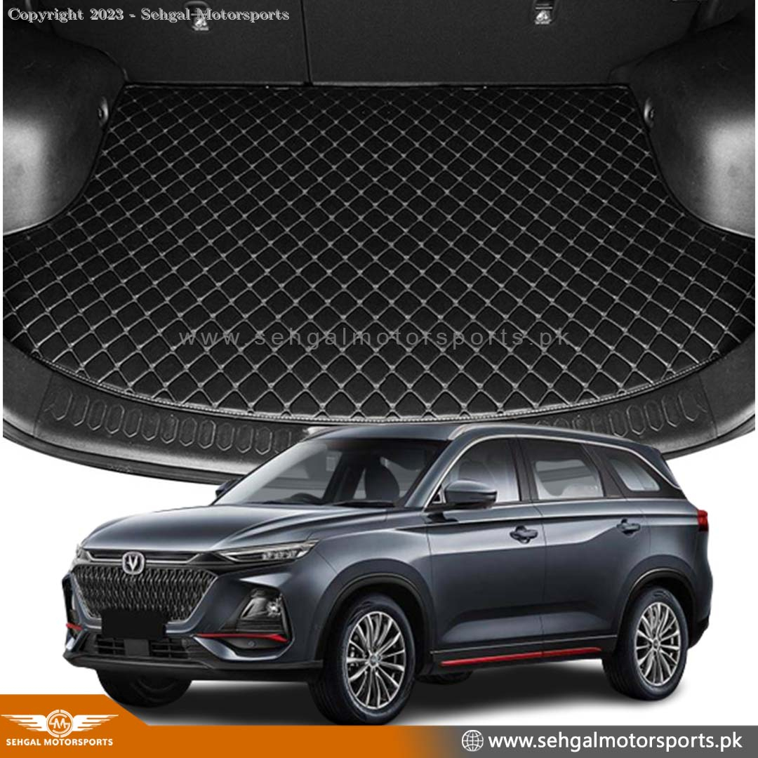Changan Oshan X7 7D Eco Trunk Mat Black with Black Stitch Model 2021-2022