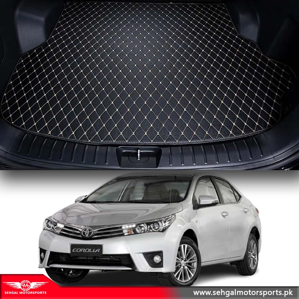 Toyota Corolla 7D Eco Floor Mat Black With Beige Stitch Model 2017-2021