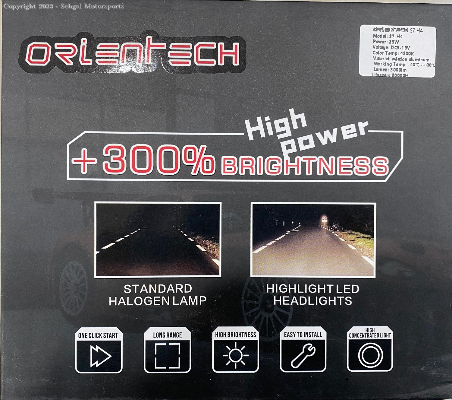 OrienTech S7-H4 25W, 2200 Lumen.