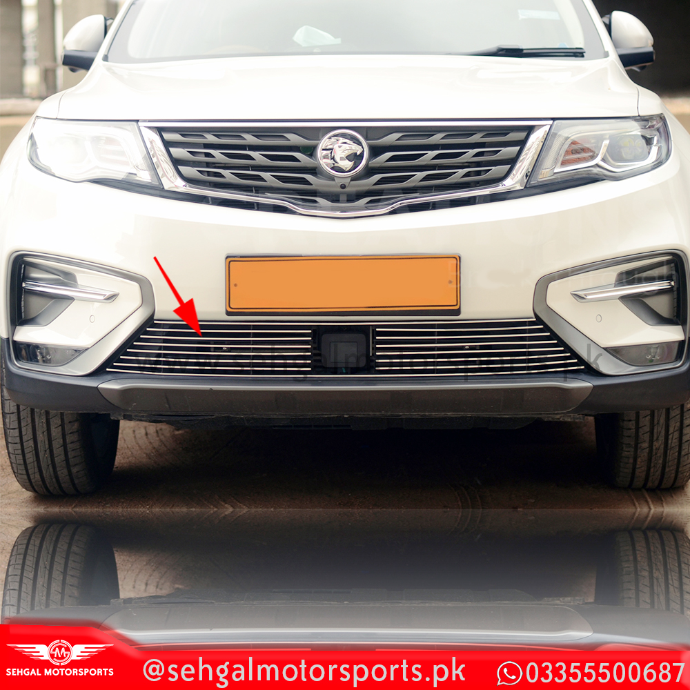 Proton X70 Front bumper Lower Steel Grill Chrome Model 2020-2022