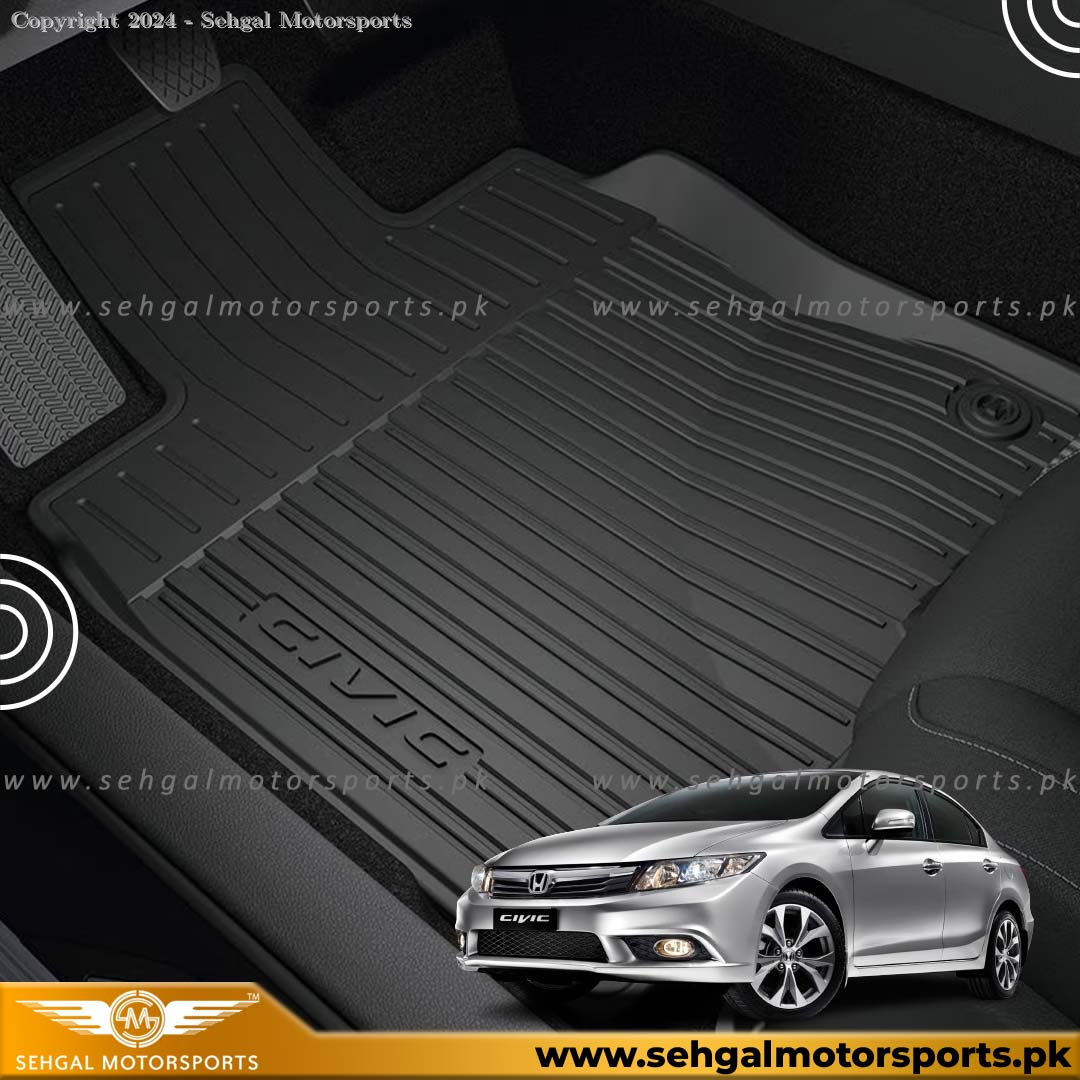 Honda Civic Rubber Mat Black Model 2012-2016