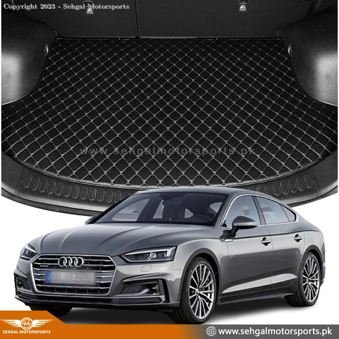Audi A5 7D Eco Trunk Mat Black With Black Stitch Model 2018-2020