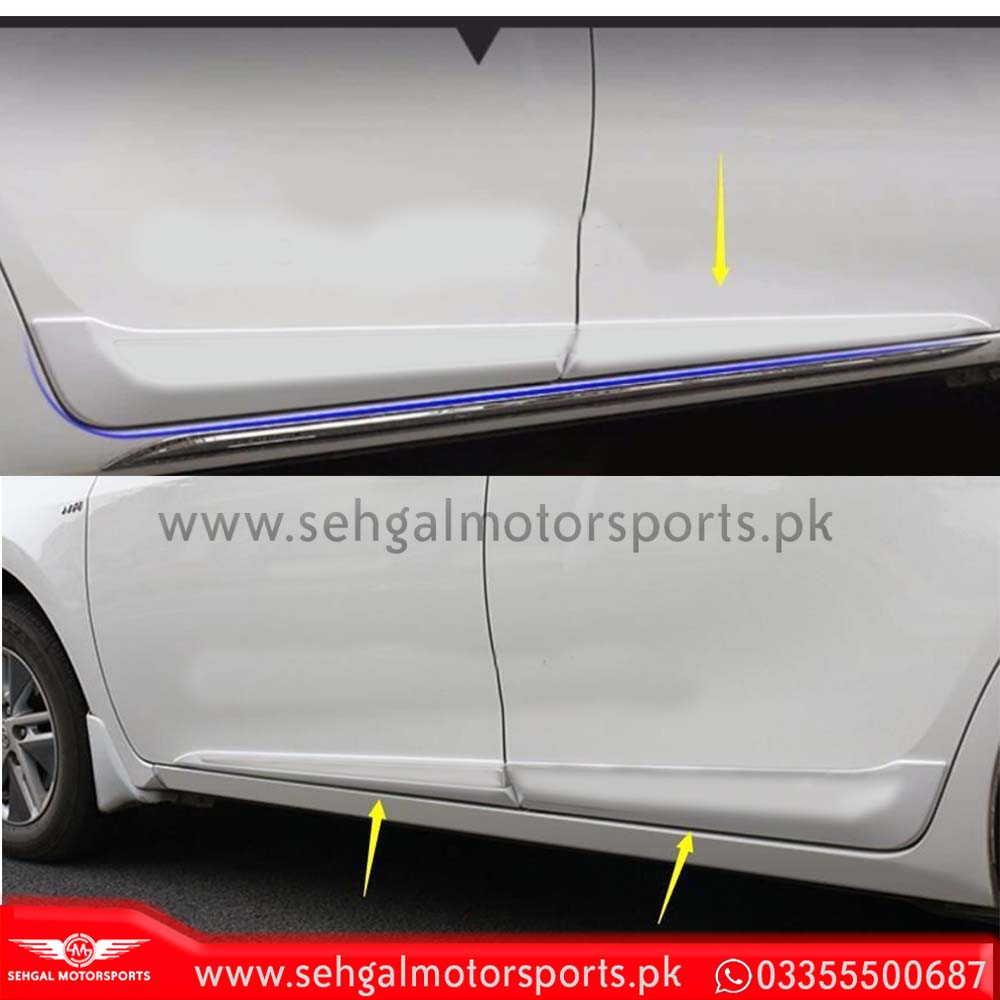 Toyota Corolla door Molding White Paint model 2014-2017