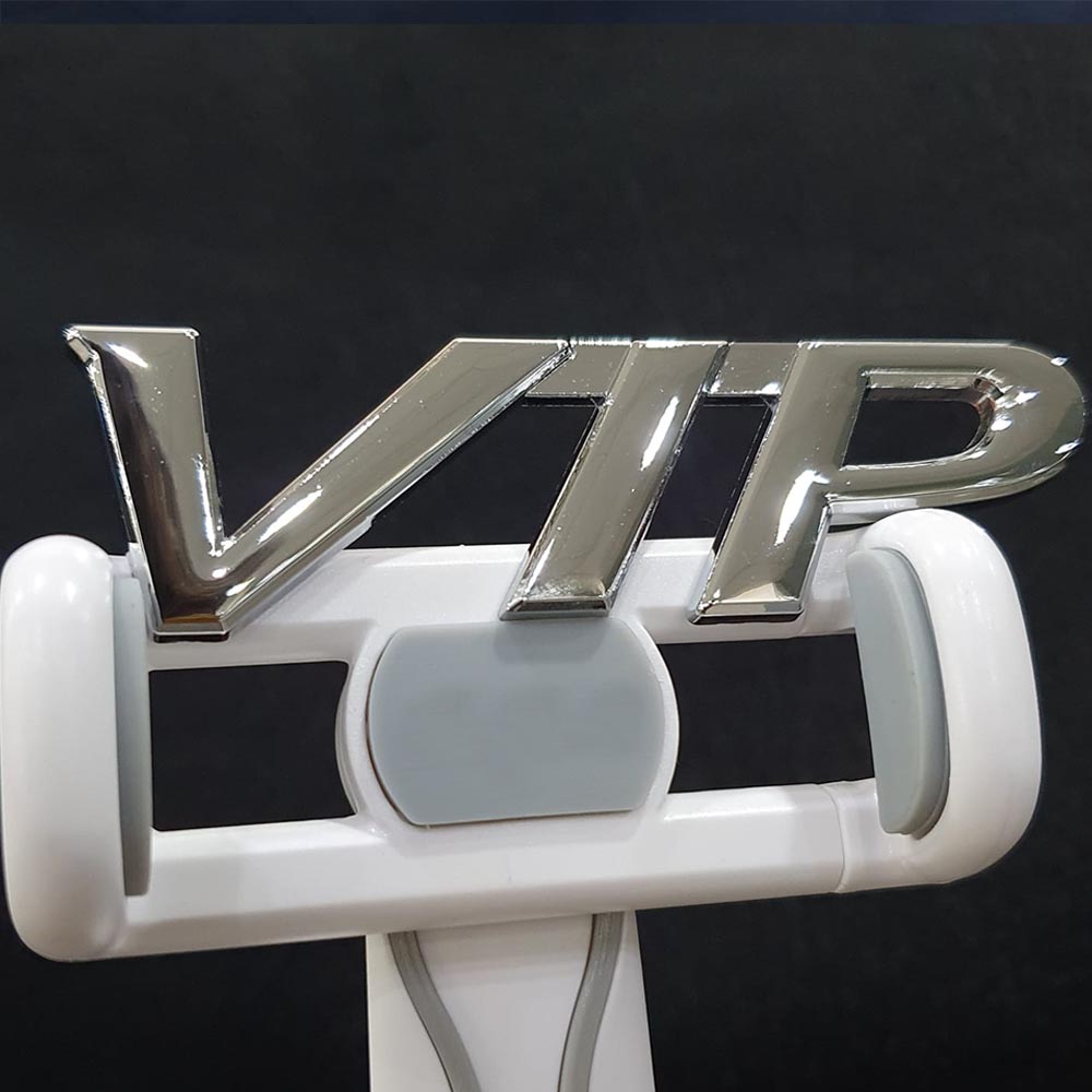 Vip Monogram Chrome Emblem | Decel | Monogram | Logo