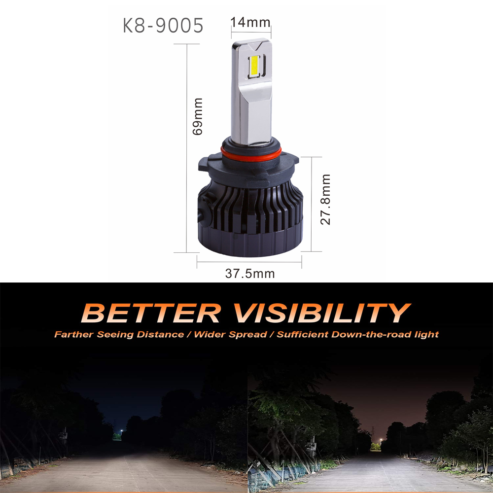 K8 LED SMD 9005 For Head Lights 100w