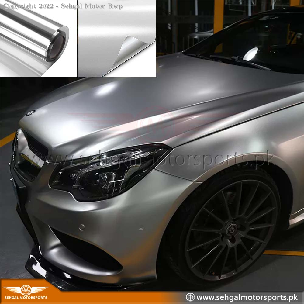 Body Wrapping Sheet Vinyl Light Silver Per Running Ft