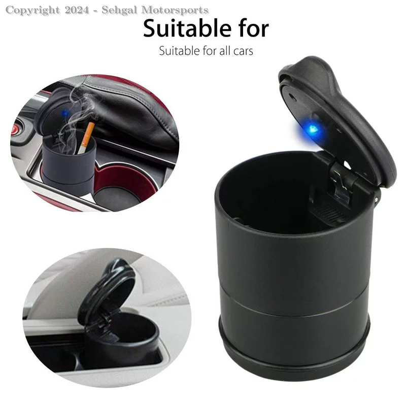 Universal Car Ashtray With Led (Black)