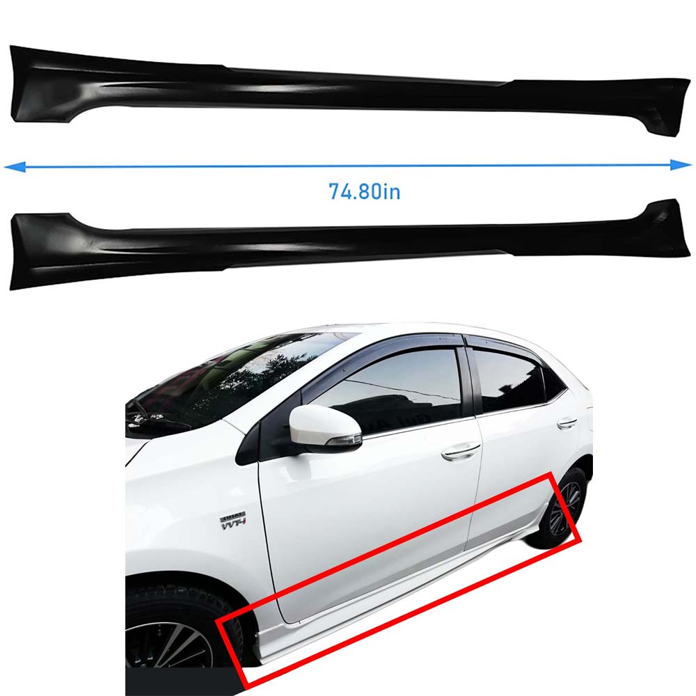 Toyota Corolla Grande Side Skirts Unpainted - Model 2014-2017