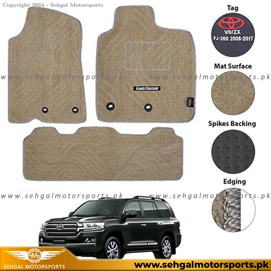 Land Cruiser LC300 Carpet Floor Mat 3Pcs Special (Beige) 2023-2024
