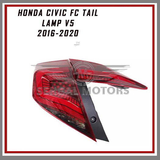 Honda Civic Back Lights Red V5 Model 2016-2021