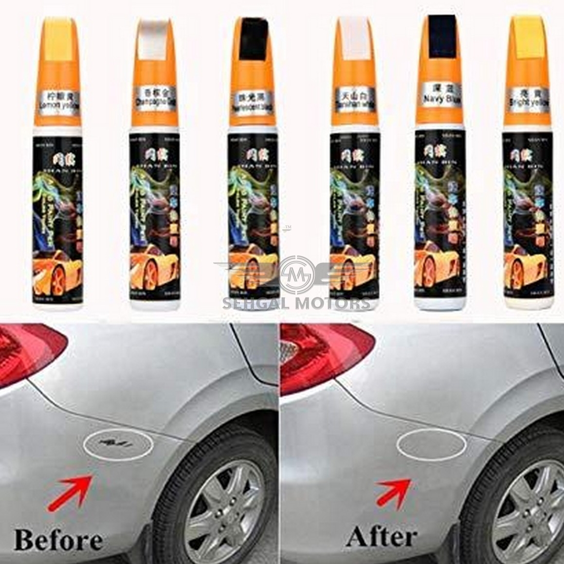 Scratch Filling Paint Color Pen Pure-Black