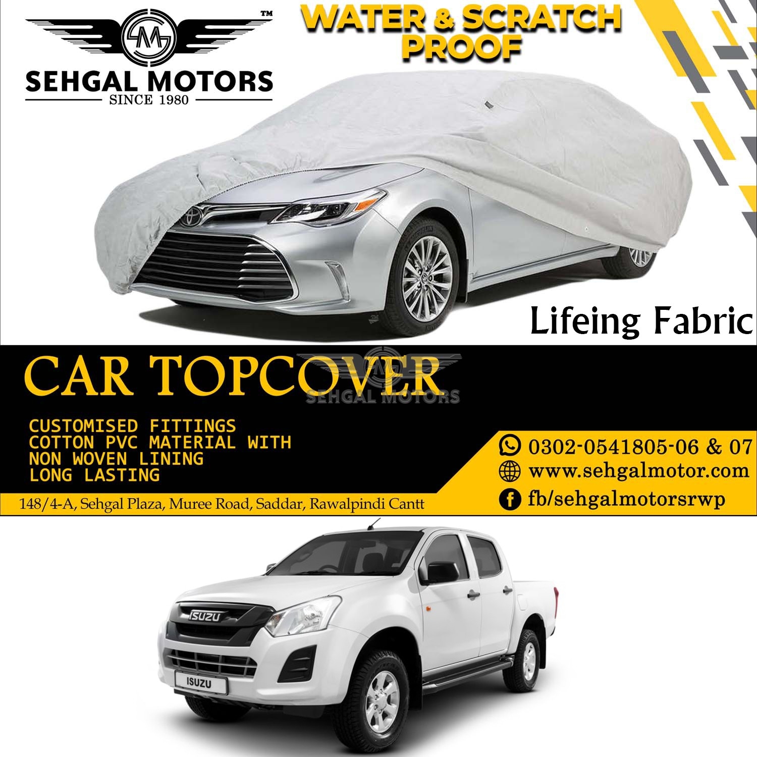 Isuzu D Max Top Cover Lifeing Fabric Model 2019-2021