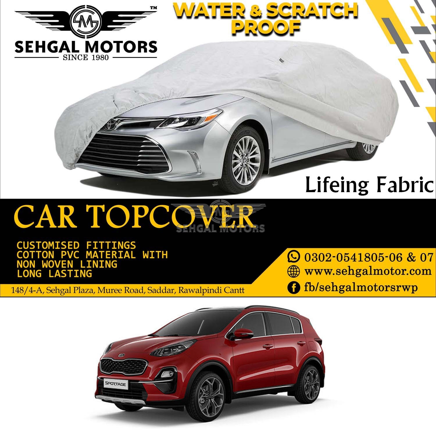 Kia Sportage, Tucson, BRV, Top Cover Lifeing Model 2019-2021