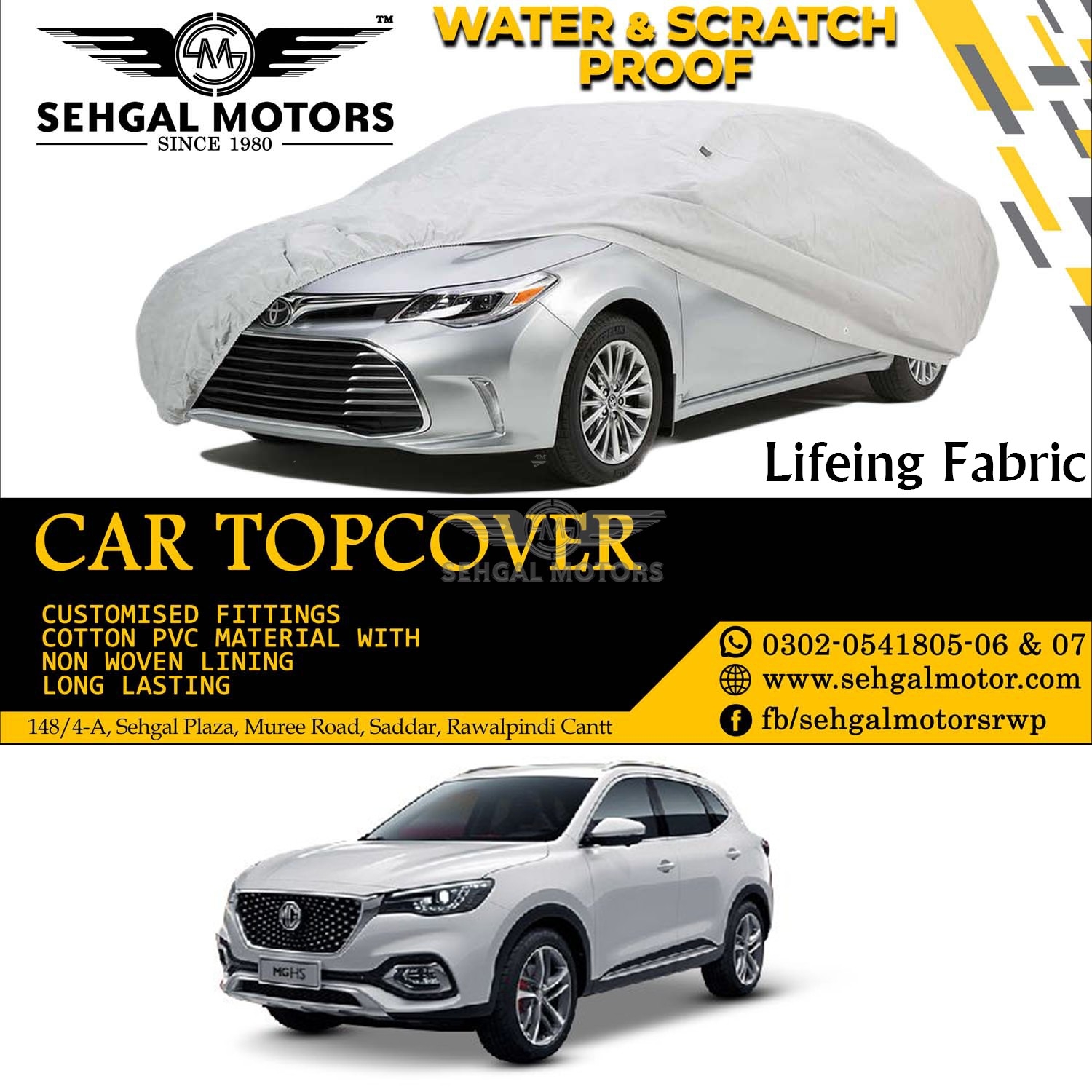 MG HS Top Cover Lifeing Fabric Model 2020-2021