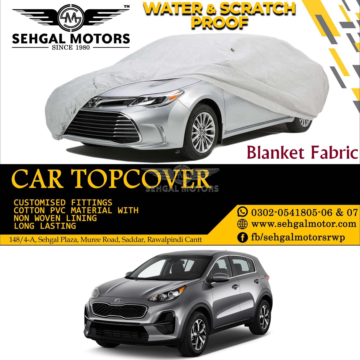 Kia Sportage Top Cover Blanket Fabric Model 2019-2021